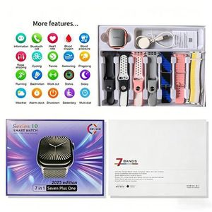 Series 10 7-in-1 Strap 2.2" Bluetooth Call Full Touchscreen Smartwatch- For Android and iOS