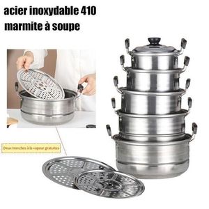 5-Tier Stainless Steel Insulated Steamer With Handle