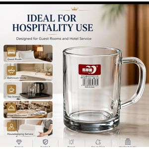 Ghani 6pc Picture colour glass cup 