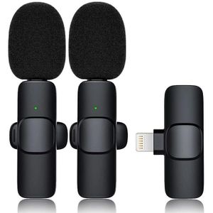 Portable Wireless Lavalier Microphone MINI Mic Live For iphone-black