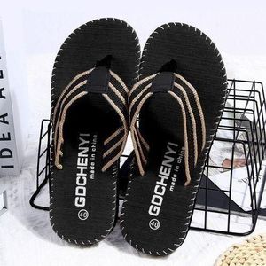 SXCHEN New Men Light Flip Flops Slippers Beach Sandals Non-Slip Slippers - Black - EU 41