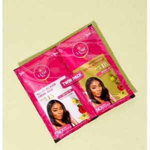 Lush Hair No-Lye Conditioning Relaxer Twin Pack (Regular) - Infused with Rooibos, Amla & Hibiscus Oil