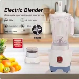 1.5L High-Speed Electric Juicer Stainless Steel Household Multifunctional Smoothie Maker Tabletop Blender Fruit Extractor Hotels-Blue/ Gray