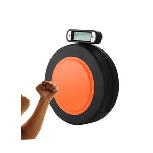  USB Powered Digital Display Boxing Strength Testing Pad, Punch Force Tester, Exercise Interaction Wall Punch Board - (D11.8 x T3.9)inch - Orange