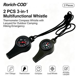 3-in-1 Outdoor Emergency Survival Whistle – Sports/Safety Whistle