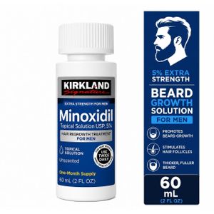 Kirkland Signature Minoxidil 5% Beard Growth Solution for Men – 60mL