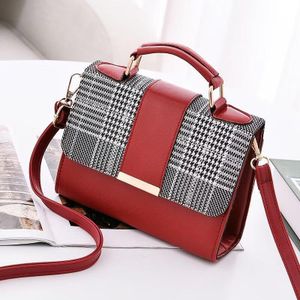 Portable Leather HandBags For Ladies Small Crossbody Bags Women Shoulder Bag For Girls Red