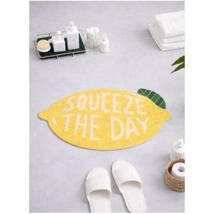 19.7x31.5" Fruit Pattern Indoor Door Mat, Non-Slip Polyester Doormat for Kitchen & Entryway - Lime