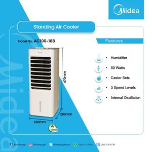 Midea 50Watt Air Cooler White