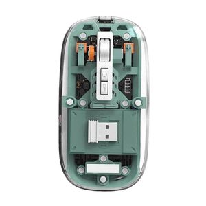 Rechargeable Transparent Wireless Mouse - Green