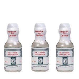 Six Flowers Perfumed Oil -White - 3 Pieces