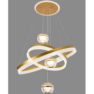 Modern 40+60cm 2 Ring Gold Led Pendant Light 55W Nordic Minimalist...