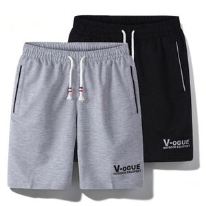 SHJO Sports Shorts Men Gym Synthetic Quick Dry Breathable Elastic Waistband 2-Pack Black Grey