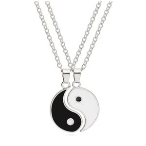 Private Label Matching Yin and Yang couples necklace set 