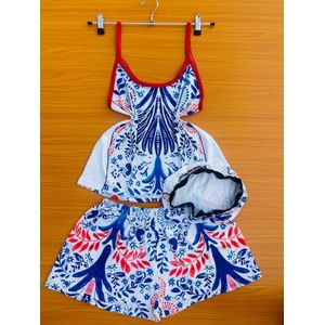 3in1 Ladies NightWear Top and Pant Sleepwear + Bonnet Cap Set - Multicolour