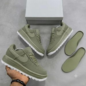Low-Top Sneakers- Olive Green.