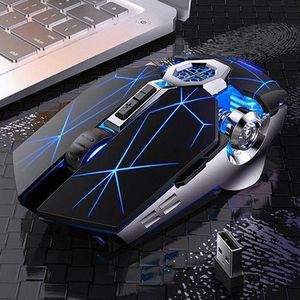 Yindiao A7 Wireless Gaming Mouse - 1600 DPI, RGB, 2.4GHz, 7 Keys, Black