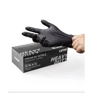 200PCS Black Nitrile Disposable Glove