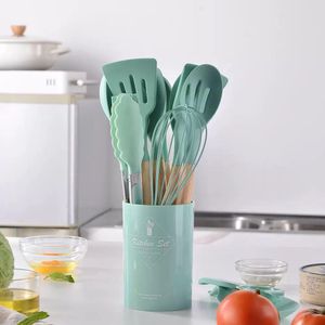Silicone Kitchen utensil set - Mint Green