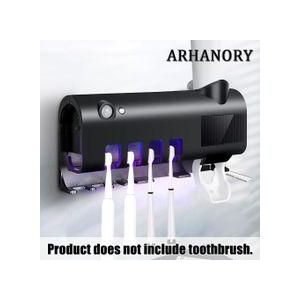 ARHANORY Toothpaste Dispenser Squeezer Kit 4 Toothbrush Slots Bathroom Toothbrush Holder