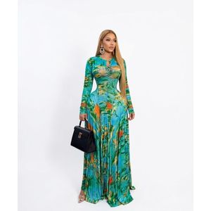 Elegant cooperate multicolored dress- mesh