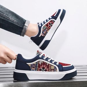Stylish Lace-Up Shoes with Colorful Pattern Comfortable For Everyday Wear