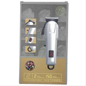 Professional Rechargeable Hair Clipper – Cordless Hair Trimmer with LED Display & Taper Lever