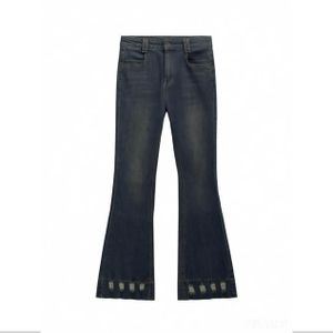 High Waisted Frayed Hem Bell Bottom Jeans for Women Stretch Ripped Flare Denim
