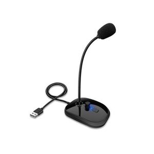 5V Gooseneck USB Wired Microphone Desktop Condenser Mic SK30 - Black