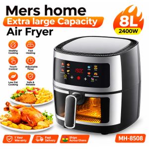 Mers home Air Fryer – Extra Large Capacity, Digital Touch Control, Adjustable Timer – MH-8508