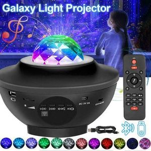 Starry Projector Light Led Night Lamp With Remote Control-Black - Black