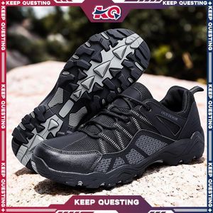 ASHION KQ Big Size 39-48 Outdoor Fashion Sneakers for Men, Breathable Mesh Hiking Walking Shoes, Non‑Slip Wear‑Resistant All‑Terrain Trekking Shoes