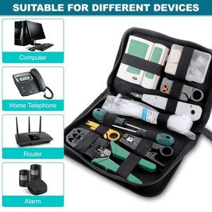 14-in-1 Maintenance tool kit, repair tools, network computer network repair tools, t-ester, cables, suitable for RJ11/45/12