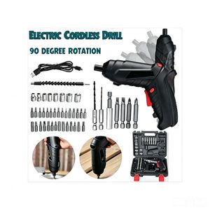 47pcs in 1 Set ABS Electric Screwdriver Set USB Rechargeable Lithium Battery Power Screwdriver