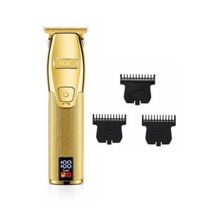 1200mAh Rechargeable Full-Metal T-Blade Hair Clipper with LCD Display, Multiple Speeds, 160-Minute Runtime & Type-C Charging