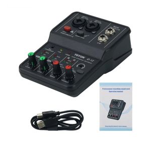 Q12 Professional Studio Recording Mixer Sound Card Audio Interface