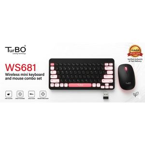 Turbo WS681 Wireless Mini Keyboard & Mouse Combo Set