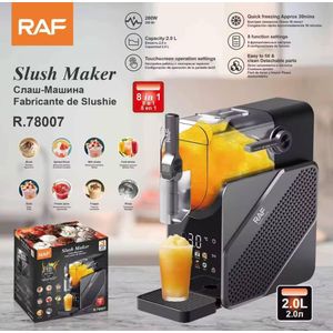 RAF 2L R.78007 200w Slush Maker 8-In-1 Frozen Drink Machine - Black