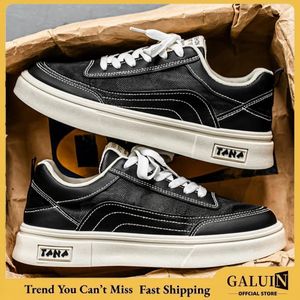 GALUIN Men's Low-Top Sneakers, Breathable, Stylish and Casual,Black.
