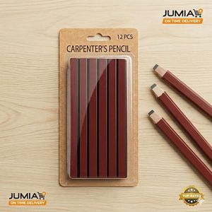 New 12PCS Carpenter’s Pencil Set – Flat Woodworking Marking Pencils for Construction, Carpentry & DIY Projects