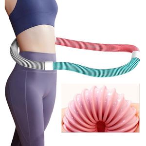 Foldable Weighted Soft Spring Hula Hoop for Waist Slimming Fitness