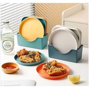 AD 2pcs 1 Plate Holder + Salade, Snack plate Set - Multicolours 