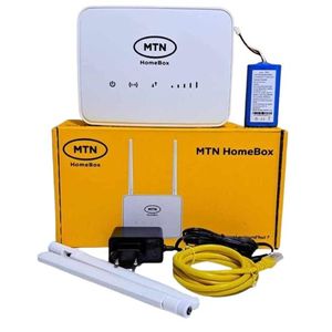 MTN HomeBox 4G LTE Wi-Fi Router - With Rechargeable Battery Backup & 4 LAN Ports