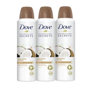 Dove Spray 250ml Coconut & Jasmin Flower (Pack Of 3)