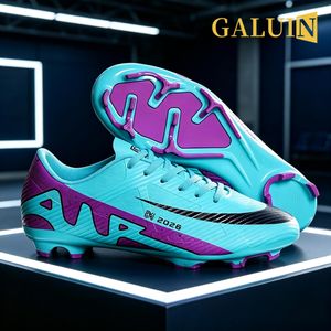 GALUIN Soccer Shoes Mens Cleats Outdoor Professional Training Turf Football Boots Breathable Athletic Sneaker for AG-Blue