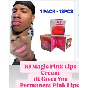 Rj 12pcs Zie Mark Permanent Pink Lips Balm & Lip Cream – Quick Dark Lips & Repair, Moisturizing, Soft Smooth Natural Pink Lips Treatment for Men & Women
