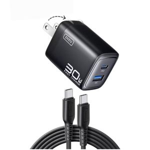 INIU  30W USB-C Charger Block, PD QC GaN Fast Charging with 5FT Type C Cable & Advanced Protection, Wall Charger with Foldable Plug from usa