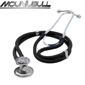 Mouniubull Professional Sprague Rappaport Stethoscope Dual Head Double Tube Acoustic Kit for Doctors Nurses Medical Students and Home Health Monitor 76cm Black