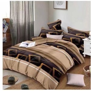 Unique Double Size Designed Bedsheet 4 Pieces - Multicolor