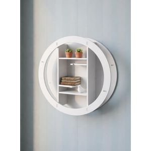 19.7" Wall Shelf Round PVC Rack 4-Tier Wall Hanging Storage Rack Display Shelf